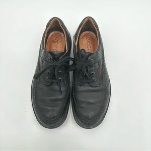 Ecco men's Fusion II Moc Toe Tie Black EU 44, US 10.5‎ M BLack Laces